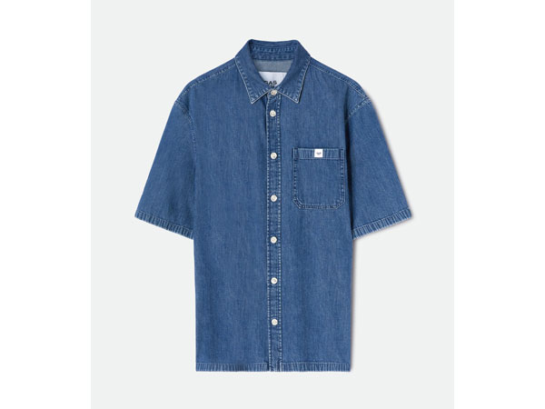 Gas Jeans Camicia Turn Shirt Manica Corta Denim 2024