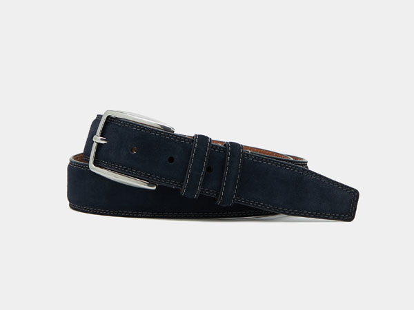 Gutteridge cintura in suede blu navy Festa del Papà 2024