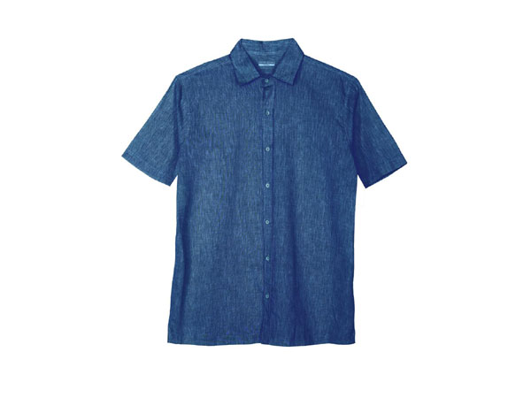 Intimissimi Uomo Camicia manica corta lino e cotone Denim 2024