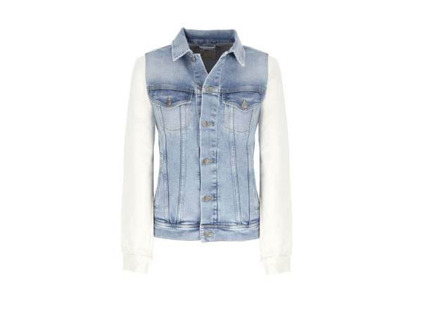 LBM 1911 Giubbino Jeans con maniche in maglia Denim 2024