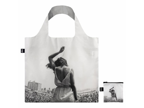 Loqi Schoenhuber shopper bag riciclata Venice Beach Rock Festival San Valentino 2024