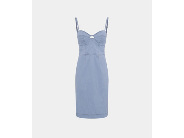 Nara Milano Tubino con busto Denim 2024