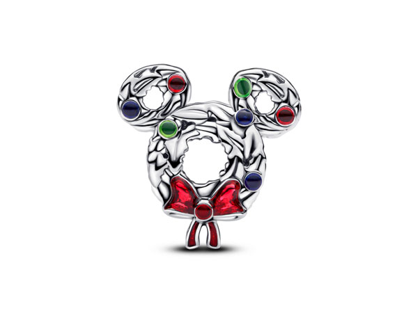 Pandora x Disney charm Ghirlanda Topolino Gioielli Natale 2024
