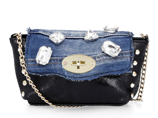 QVC Italia borsa tracolla Stefano Ghilardi Denim 2024