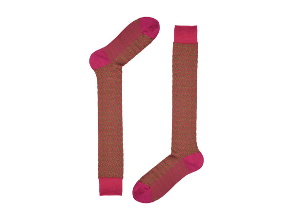 Red Calza lunga SS24 jacquard e micro rombi San Valentino 2024
