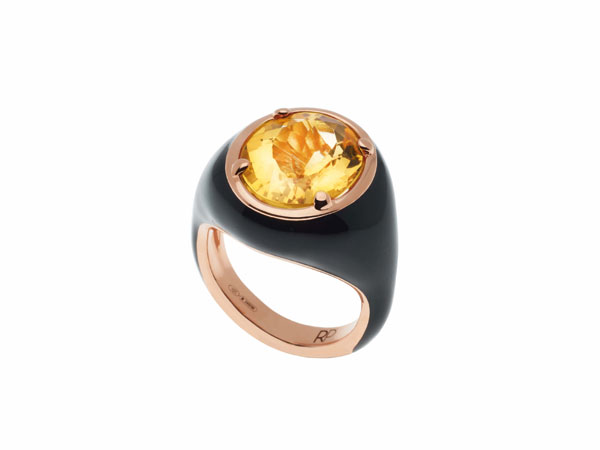 Rossoprezioso Anello Mon Chevalier Citrino Giallo Anelli Estate 2024