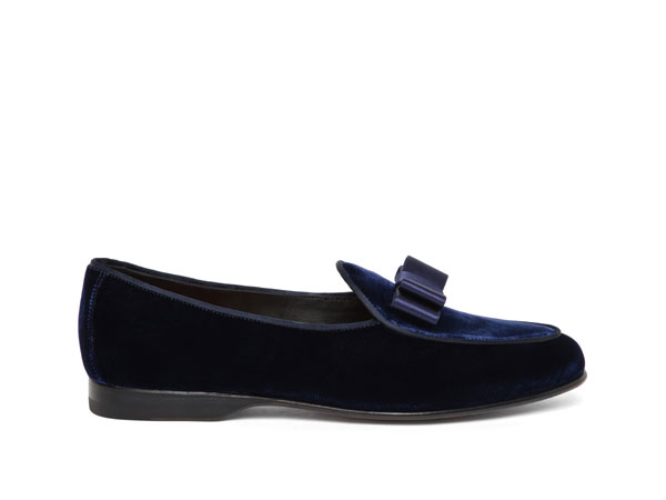 Santoni mocassino in velluto uomo Natale 2024