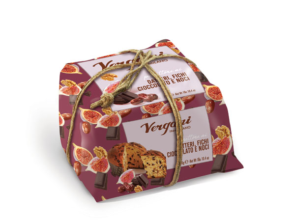 Vergani Panettone Cioccolato datteri fichi noci Food Natale 2024
