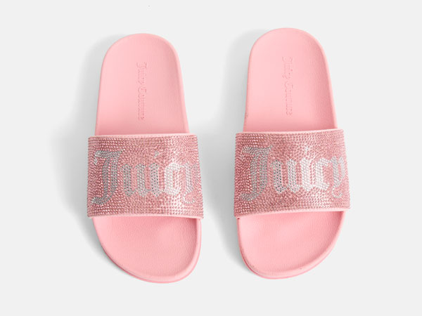 Juicy Couture slider in velluto e strass Estate 2025