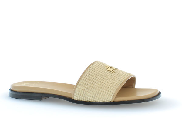 La Martina sandalo in pelle beige Estate 2025