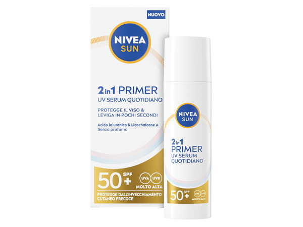 Nivea Sun 2in1 Primer UV Serum Beauty sotto il Sole 2025