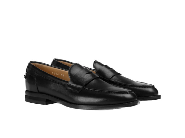 Doucal s mocassino in pelle nera Love Story Kennedy Bessette 600x