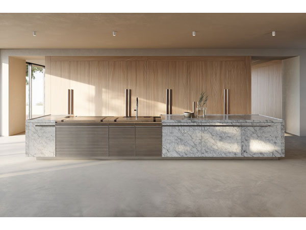 Schiffini cucina Omaggio alle Cinqueterre di Vico Magistretti Cloud Dancer Pantone 2026