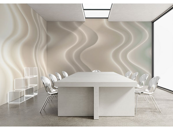 Wall Pepper carta da parati Drift KR 02 Karim Rashid Cloud Dancer Pantone 2026