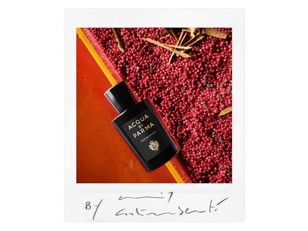 Acqua di Parma. L’Eau de Parfum Oud&Spice. Flacone da 10ml. Prezzo: euro 198,00.