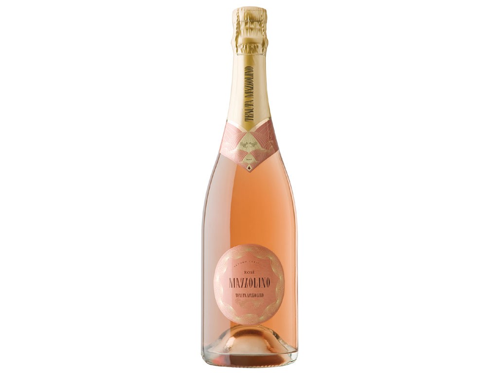 Tenuta Mazzolino. “Cruasè”. Pinot Nero vinificato in rosa. Al naso è complesso con ricordi di piccola frutta, al palato morbido ed equilibrato, ma deciso e dalle bollicine estremamente fini.