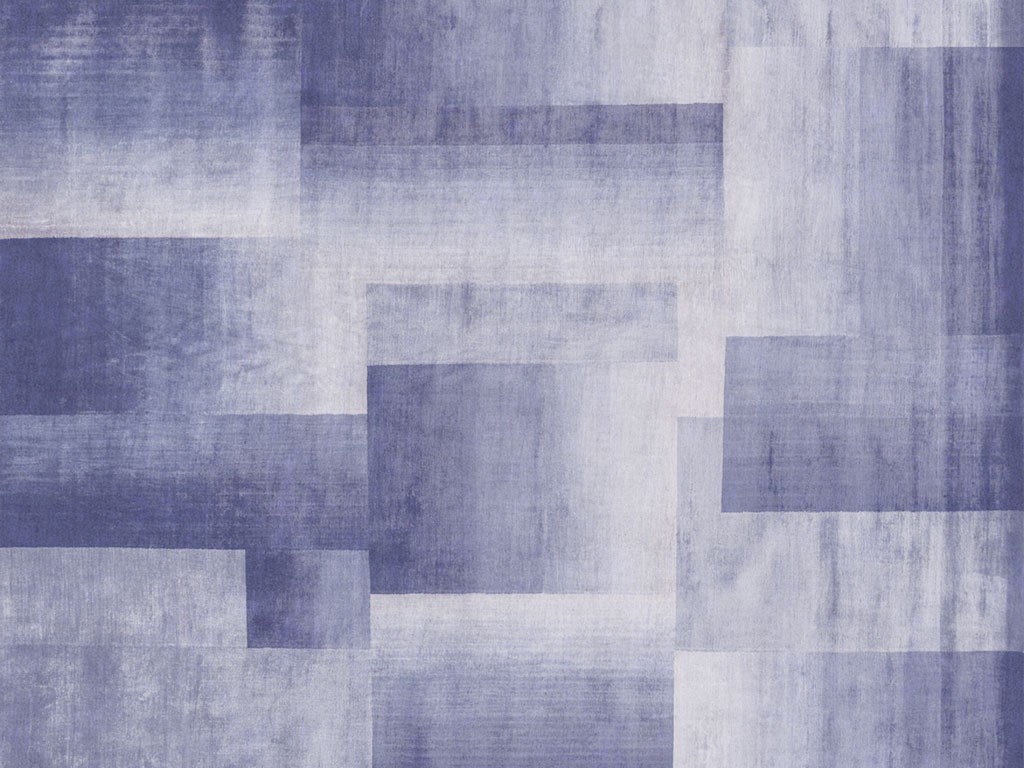 Illulian. Tappeto “Pacifico”, linea Design Collection. Il decoro è geometrico ed essenziale, annodato a mano è in lana himalayana, seta naturale e colori vegetali. Dimensione: su richiesta.