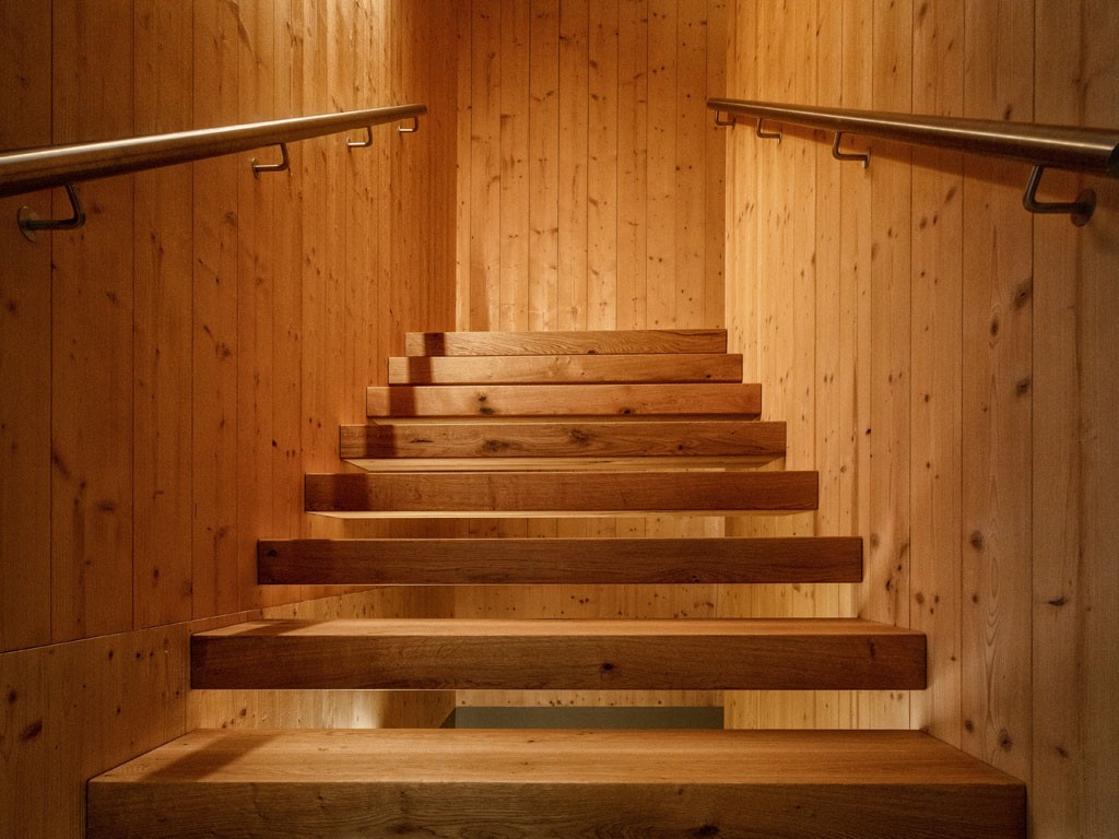 holzius. Il nuovo centro fisioterapico bewegungsFELDA a Faistenau, in Austria, realizzato su progetto dello Studio m3-ZT dei fratelli Mösl. Copyright Thomas Weber.