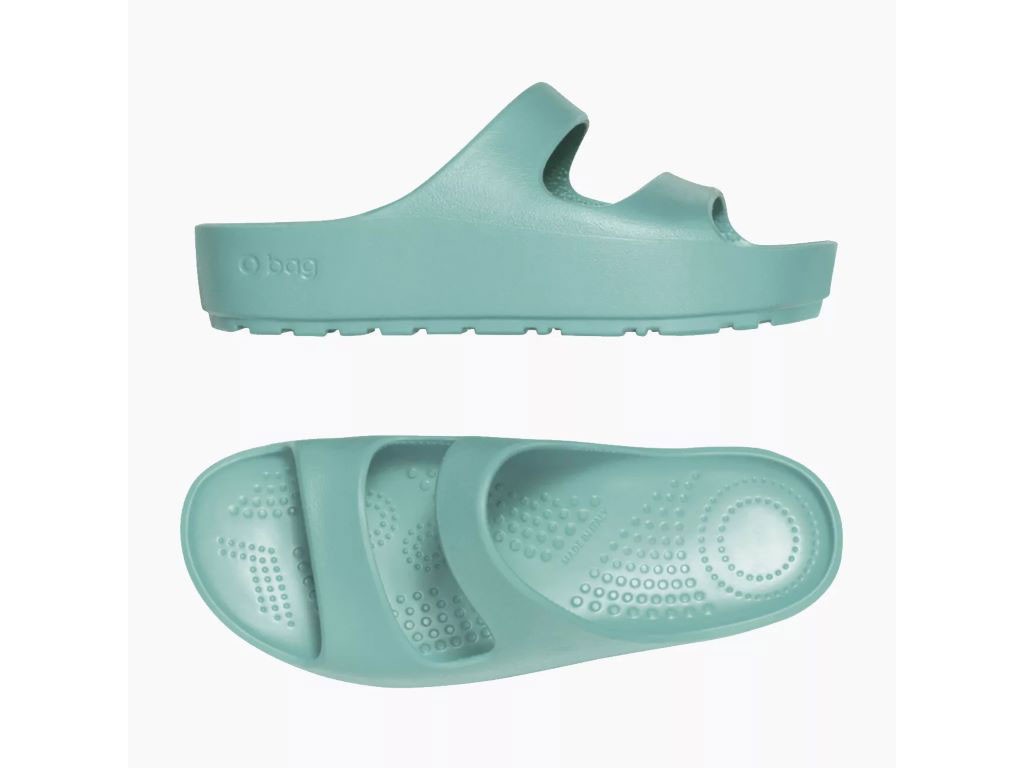Klarna. O bag. Ciabattine O shoes hig antique green. Materiale: compound termoplastico. Prezzo: euro 27,00. Utilizzando Klarna. si paga in tre rate, senza interessi, per ordini superiori a euro 35,00. Nella home page nel colore low bluette.