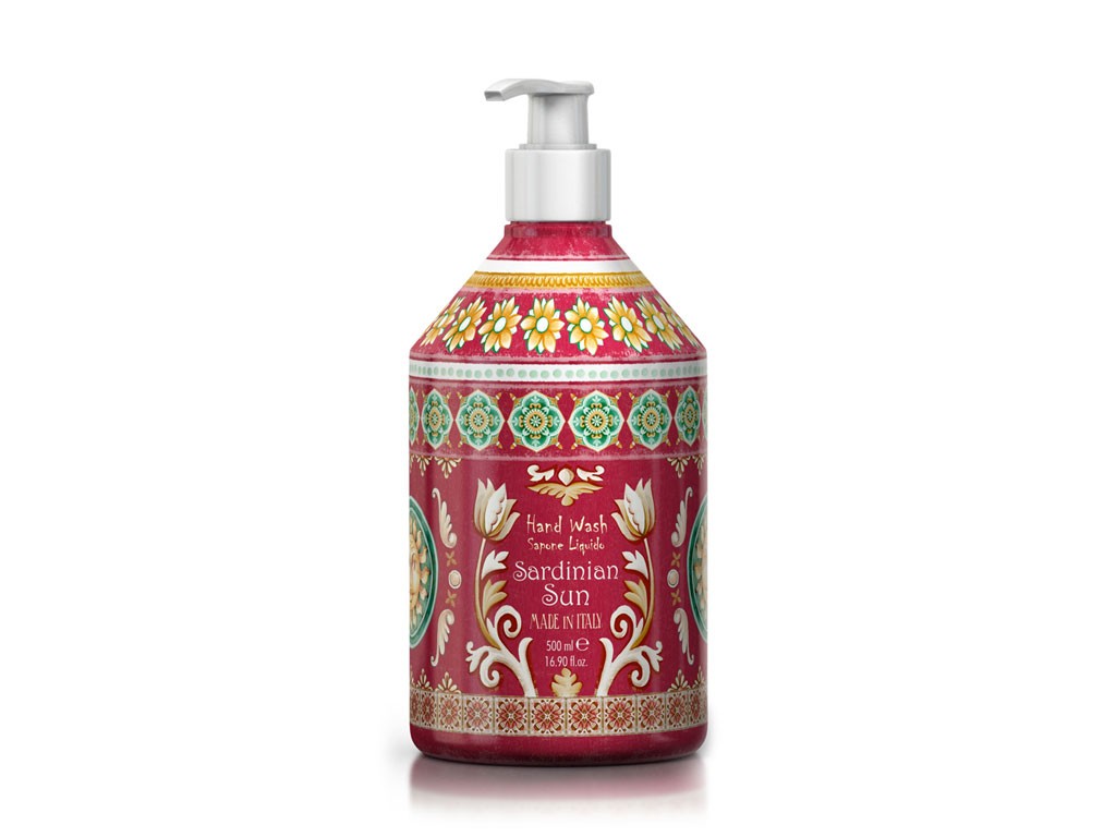Rudy Profumi. Linea Sardinian Sun. Sapone liquido mani. Confezione da 500ml.