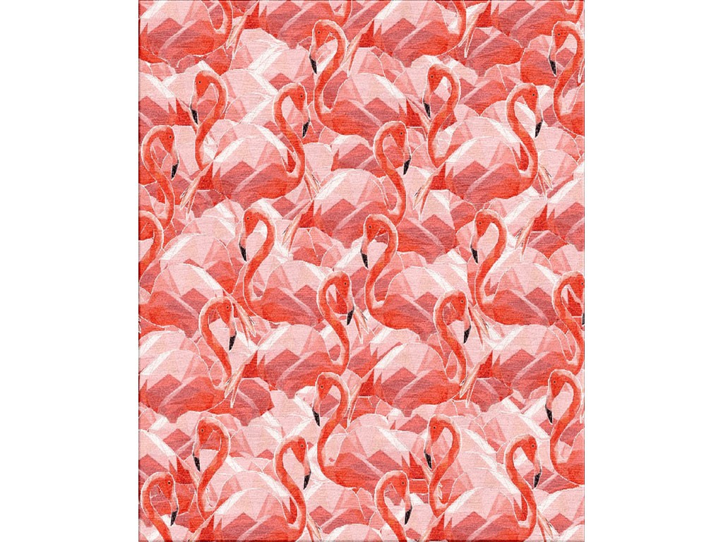 Illulian. Flamingos, Illulian Design Studio. Annodato e cardato a mano, il tappeto è tinto con colori vegetali. Per la dimensione standard 300x240 il prezzo è euro 11.771,00.