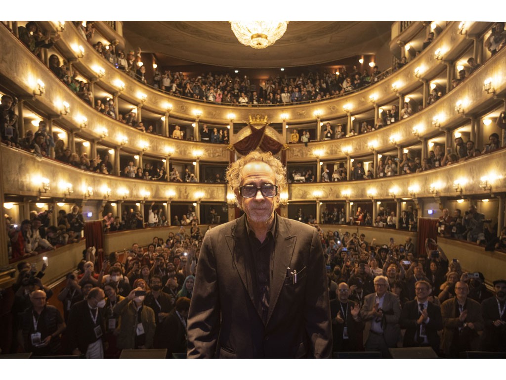 Tim Burton al Lucca Comics & Games 2022, durante le Conferenza Stampa del 31 ottobre scorso.