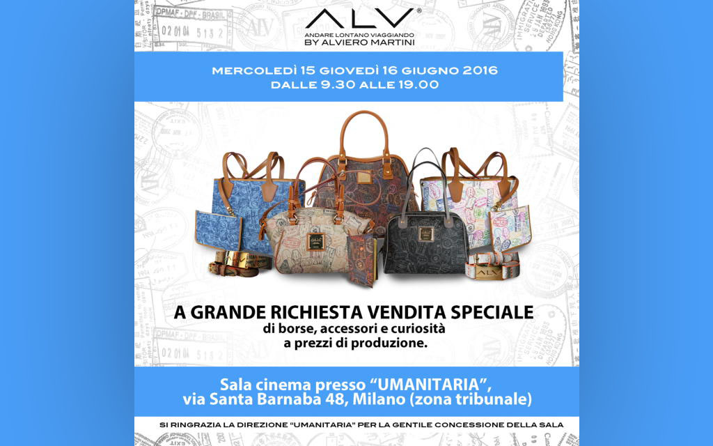 Alviero Martini vendita speciale giugno 2016