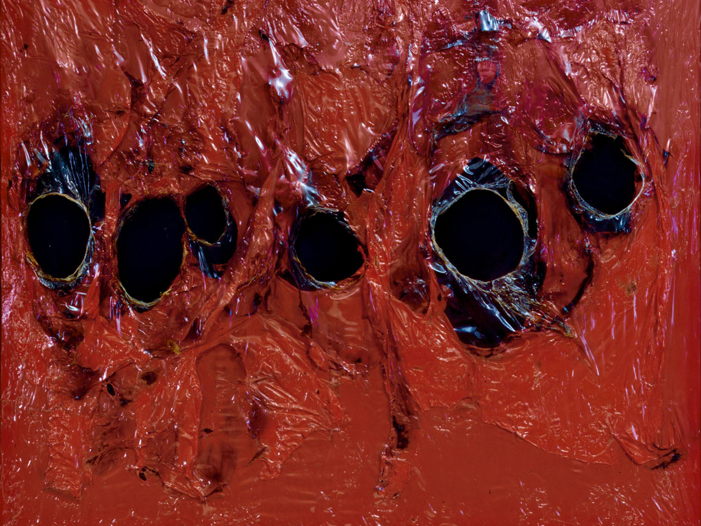 Alberto Burri rosso plastica