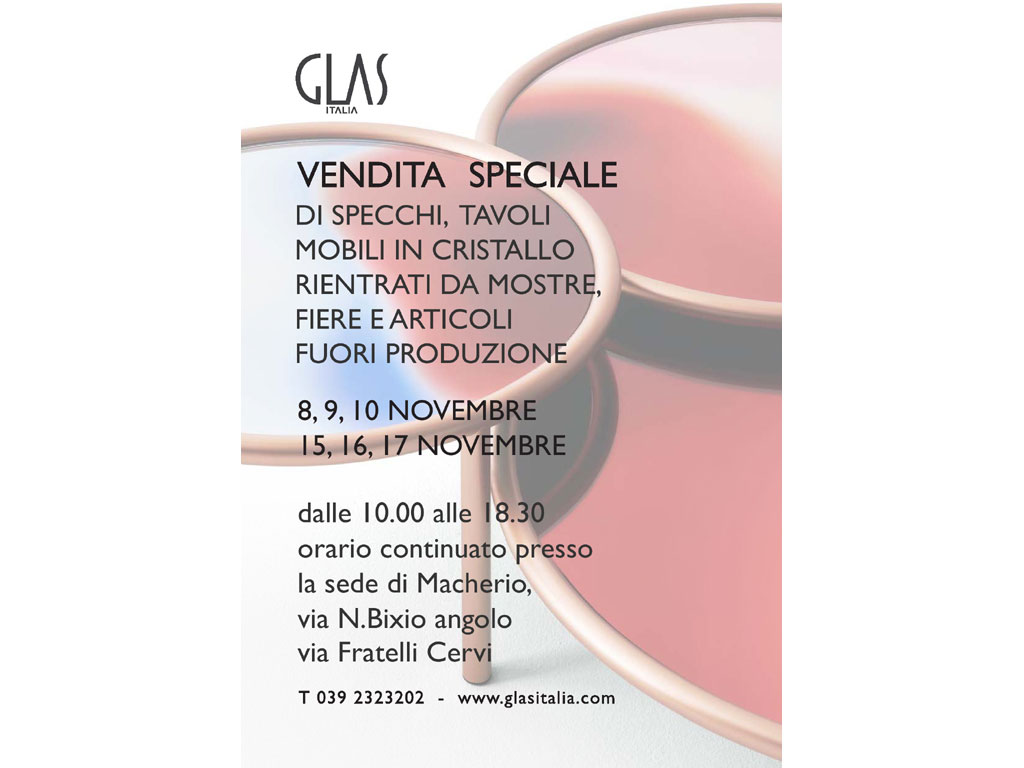 glas italia vendita speciale novembre 2019
