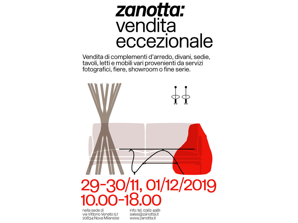 zanotta vendita speciale novembre 2019