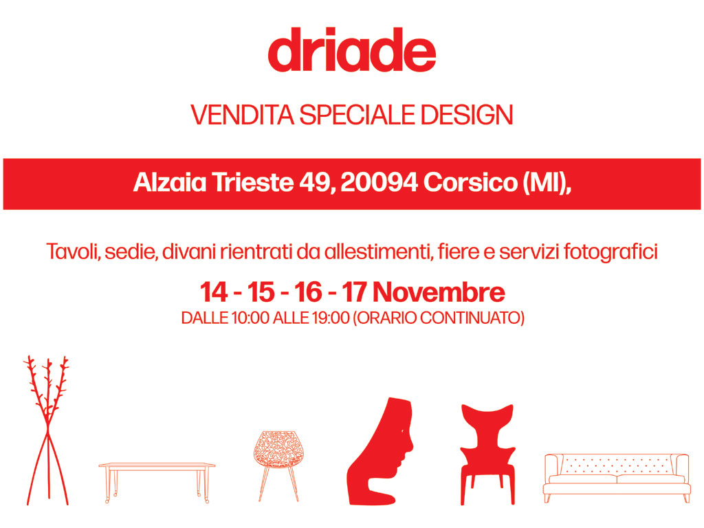 driade vendita speciale novembre 2019