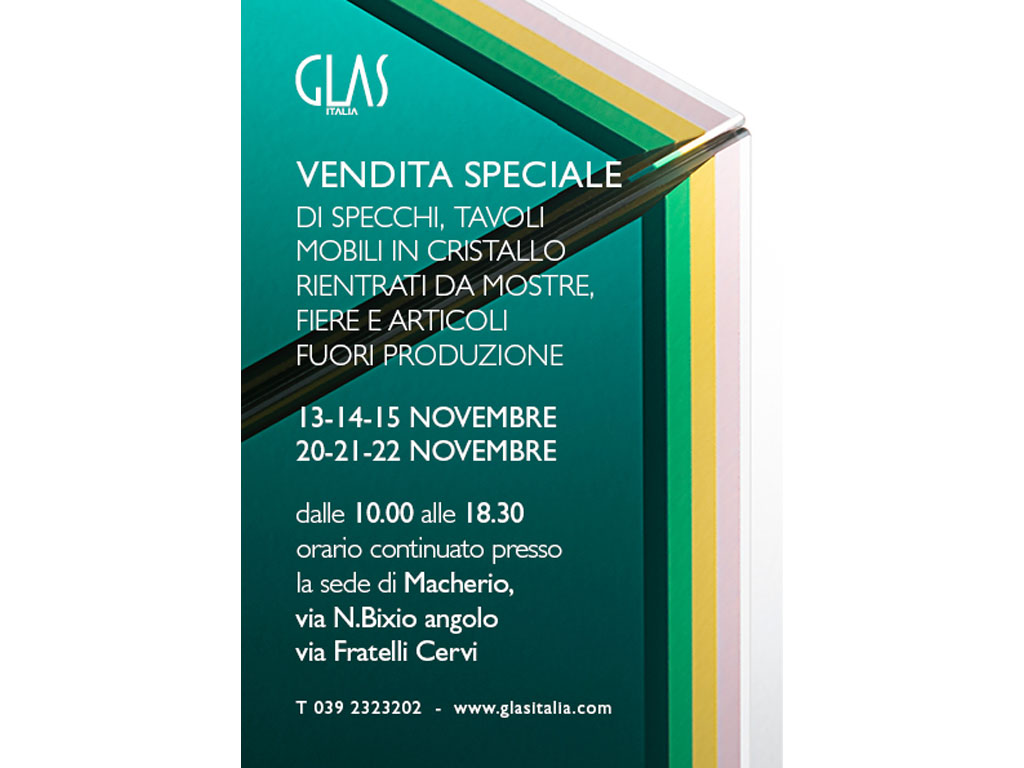 Glas Italia. Vendita Speciale 2020 nella sede di Macherio