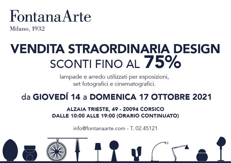 FontanaArte vendita straordinaria ottobre 2021