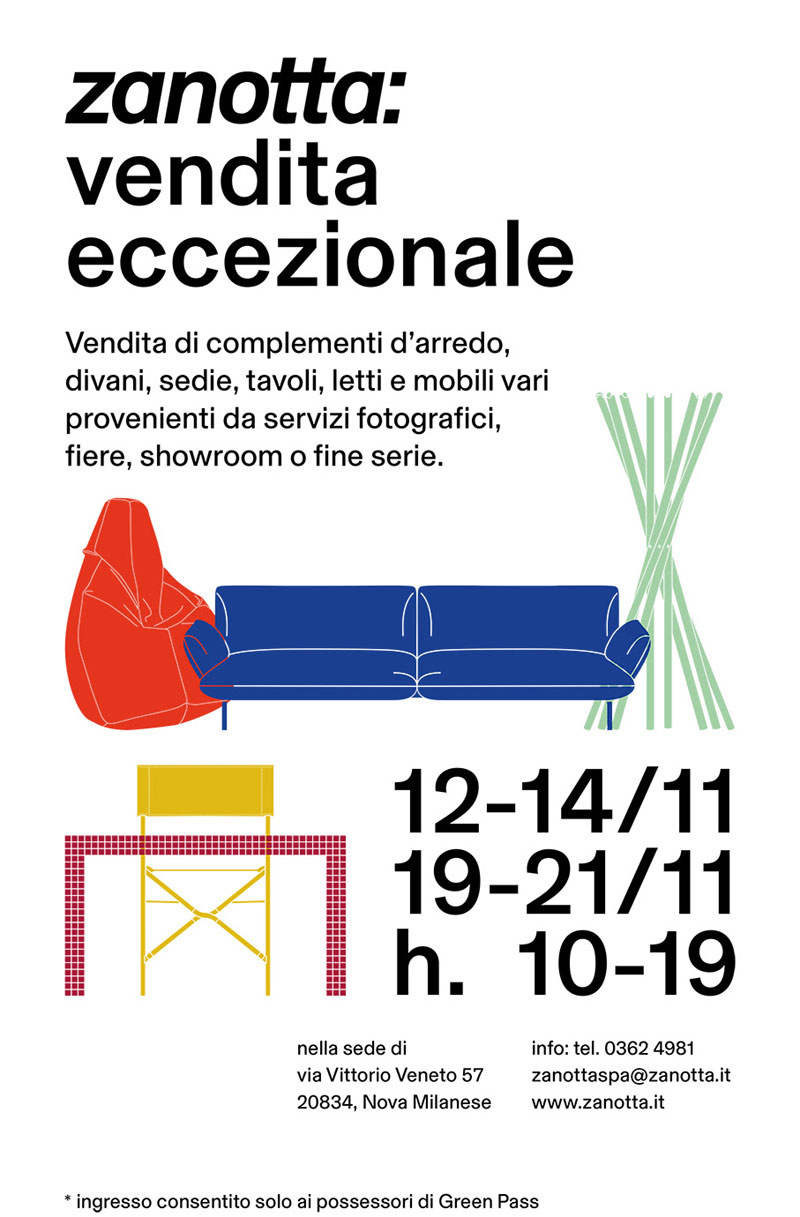 Zanotta vendita speciale Novembre 2021