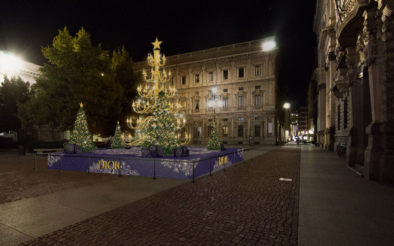 Albero di Natale Dior Parfums realizzato da Pietro Ruffo in esclusiva per la Maison