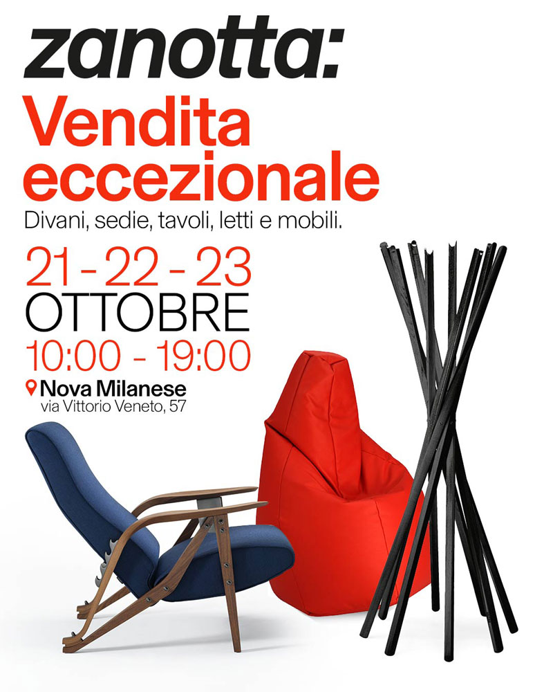 Zanotta: vendita eccezionale 2022