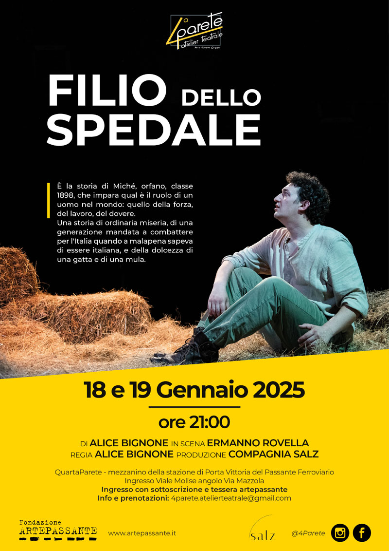 Filio dello Spedale. QuartaParete Milano. Stagione 2024/2025