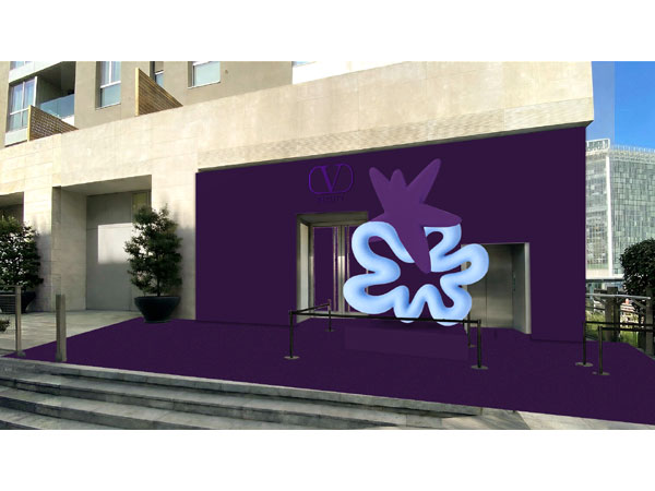 Valentino Beauty Milano Design Week 2026 Render area esterna 600x