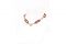 ROSSOPREZIOSO. Collezione Chain. Collana Click. Variante Red Earth. Girocollo in legno laccato e smaltato a mano, metallo antiallergico placcato oro 24K. Prezzo: euro 260,00.