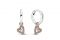 Pandora. Orecchini Cerchi Cuore Asimmetrico. Orecchini con cuore disegnato a mano libera e decorato da pietre di zirconia cubica incolori. I cerchi sono in Argento Sterling 925 mentre i cuori placcati Oro Rosa 14Kt. Prezzo: euro 69,00.