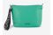 ottod’Ame. Borsa/Porta trucchi in pelle con zip con anello e tessuto. Disponibile nelle tonalita: verde, nero e rosa. Prezzo: euro 125,00.