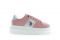 U.S. POLO ASSN. Sneaker in eco-pelle rosa con dettaglio glitter argento, suola over in gomma. Prezzo: euro 55,00.