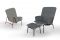 La Cividina. Collezione Ala - design Sebastian Herkner. Composta da poltrone, divani e pouf i diverse dimensioni