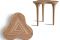 Morelato. Sgabello Trifoglio - design Massimiliano Caviasca. Realizzata in legno di zebrato o in frassino massello. Gambe tornite in entrambe le versioni.