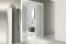 BIhome by Bertolotto. Sistema scorrevole interno muro Inside Unik. Modello Free con vetro satinato bianco e telaio bianco.