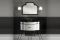 Devon&Devon. Raffinato specchio da parete in legno laccato lucido deep black e taglio a diamante, Music nasce abbinato al mobile porta lavabo, omonimo, dal quale riprende gli angoli arrotondati (dimensioni: cm. 100x80x4h).