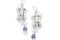Iconoclass Collezione Giostra. Orecchini Game in argento rodiato 925 con ametista.