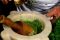 Il Pesto, preparato rigorosamente nel mortaio di pietra o di marmo (Foto Archivio Agenzia Regionale 