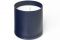 Culti Milano. Le candele profumate. Ogni fragranza è abbinata ad un colore del vaso in vetro ed è identificata da una serigrafia ton sur ton. Nell'immagine, Blu per Fiqum.