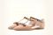 Michele Lopriore. Collezione Spring/Summer 2017. Ballerina con cinturino alla caviglia. Suola in cuoio. Altezza tacco: un centimetro.